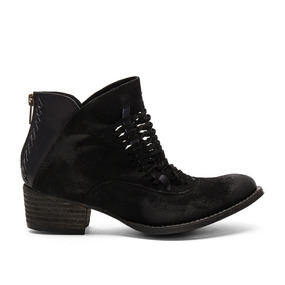 Rebels Shoes - Rebels Cori Woven Suede & Leather Bootie